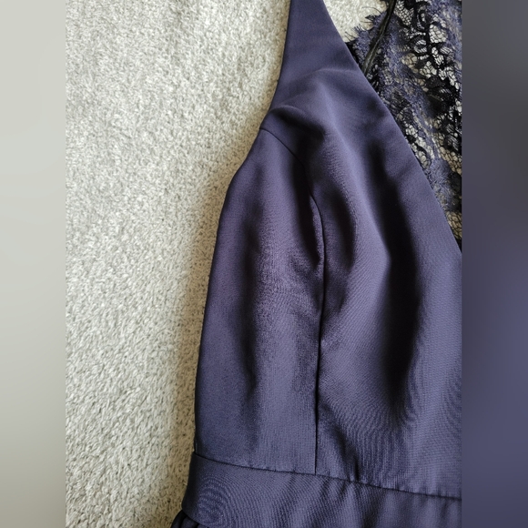 Lulus Midnight Blue Lacy Back Maxi Dress Size Med - Picture 6 of 10